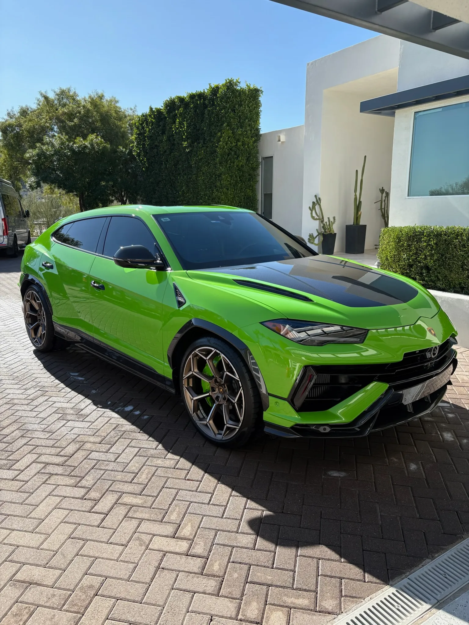 Green Lamborghini after a full exterior detail